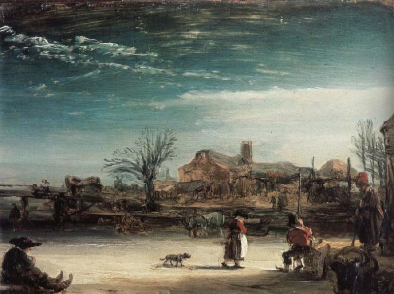 REMBRANDT Harmenszoon van Rijn Winter Landscape